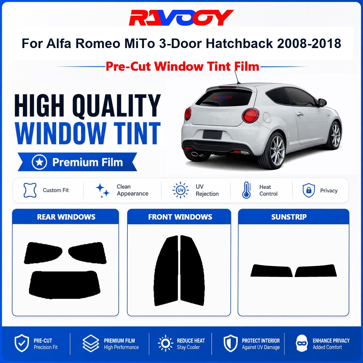 Home Security For Windows - Premium Pre-Cut Window Tint For Alfa