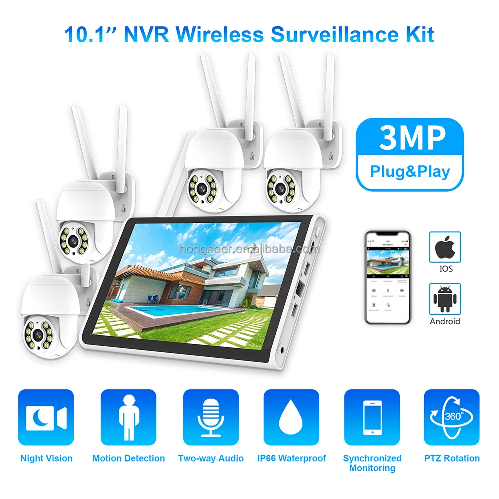 2026 Hongnaer 3MP 4 Channel Wi - đánh giá và giá Home Security Systems With Cameras