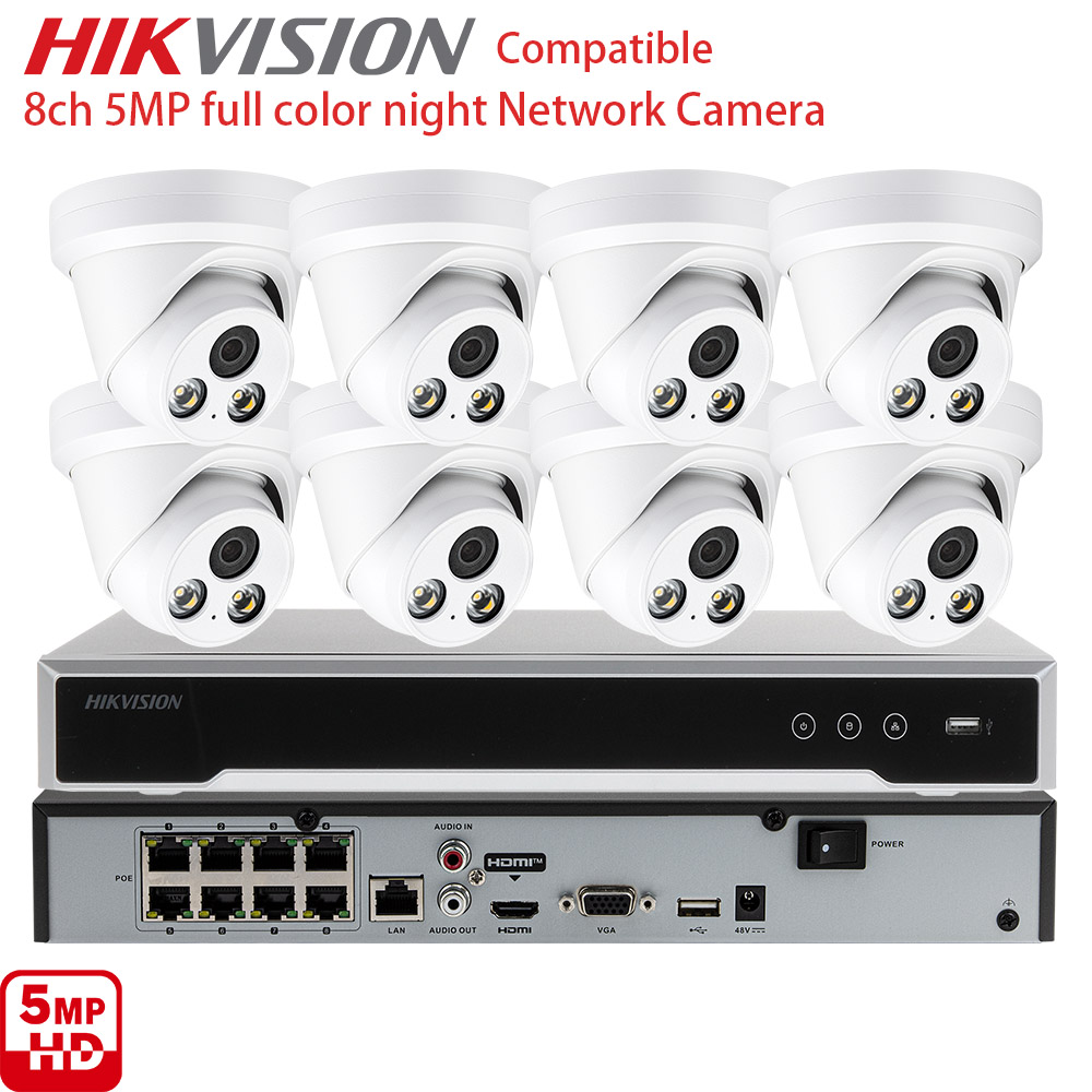 8CH 5MP IP CCTV Security Camer - đánh giá và giá Home Security System Hikvision