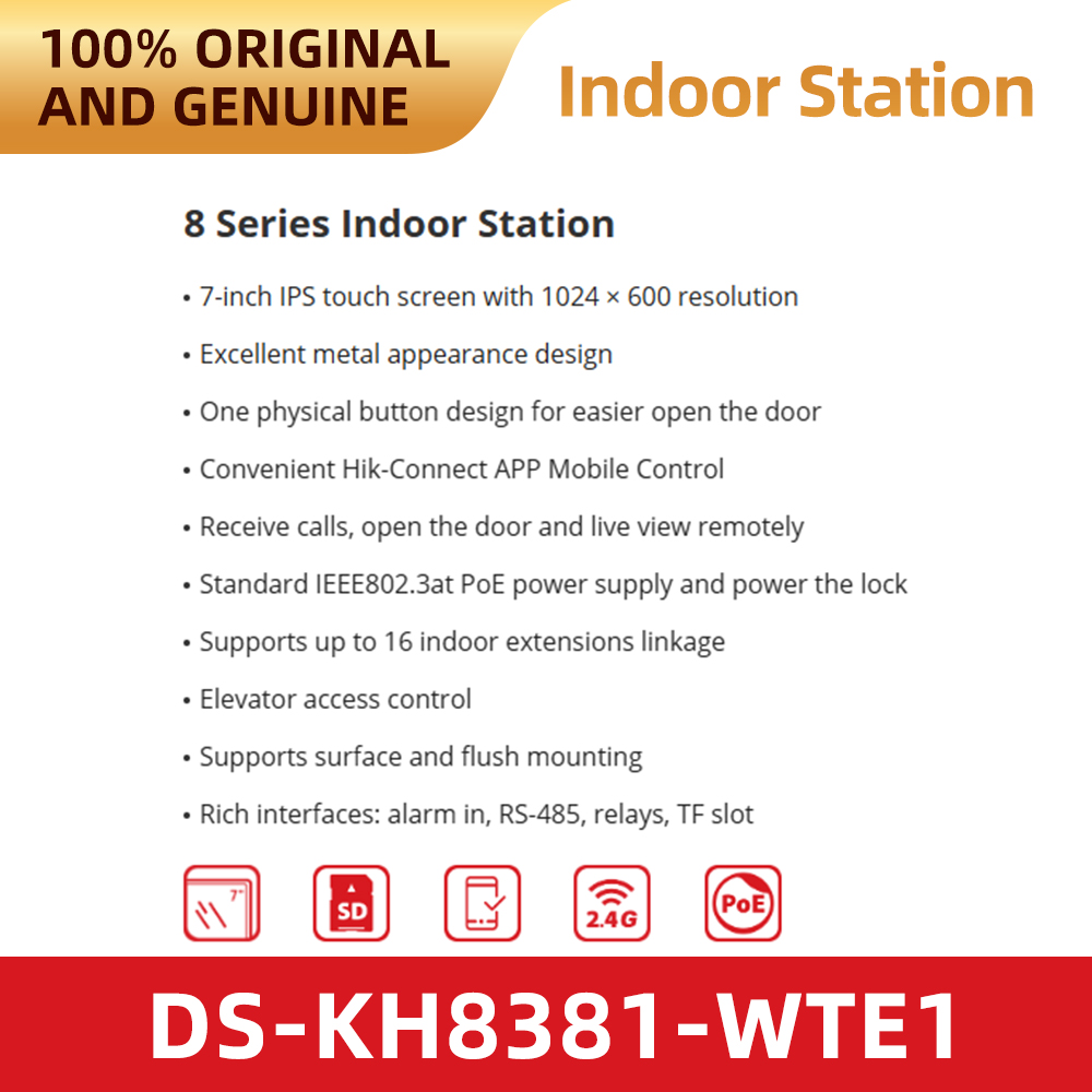 Hikvision DS-KH8381-WTE1 7 Inc - đánh giá và giá Home Security System Hikvision