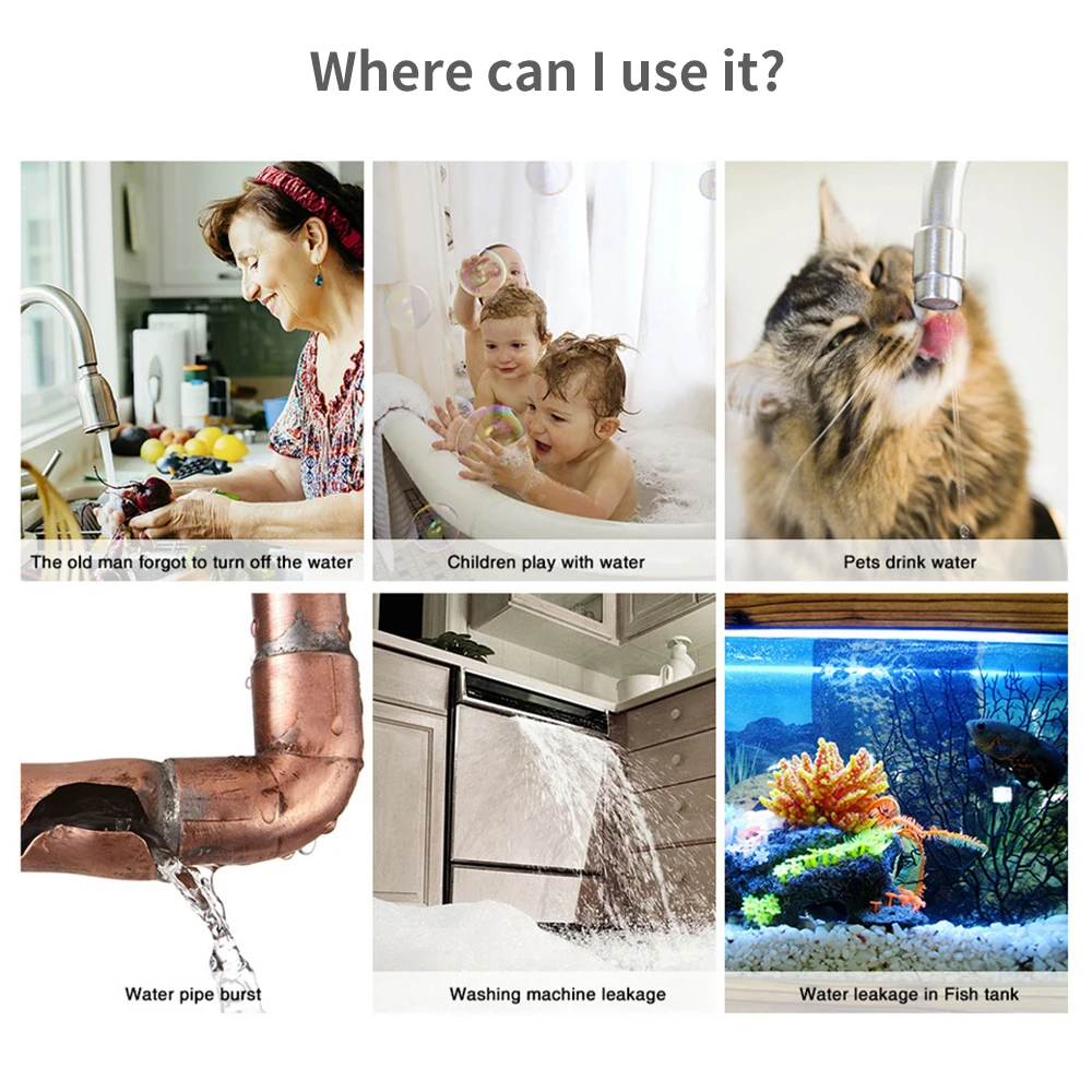 Tuya WiFi Zigbee Water Sensor  - đánh giá và giá Home Security Equipment