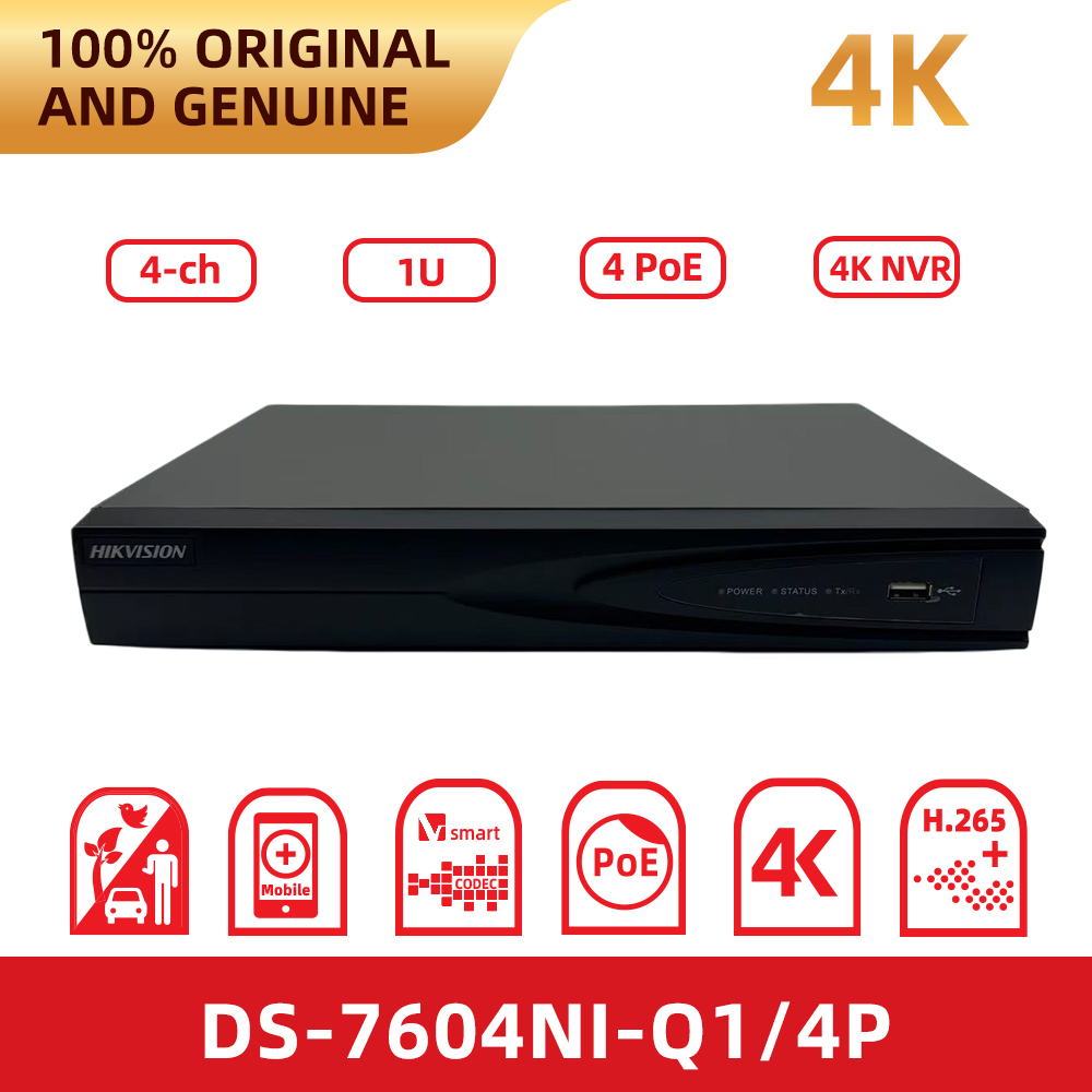 Original Hikvision DS-7604NI-Q - đánh giá và giá Home Security System Hikvision