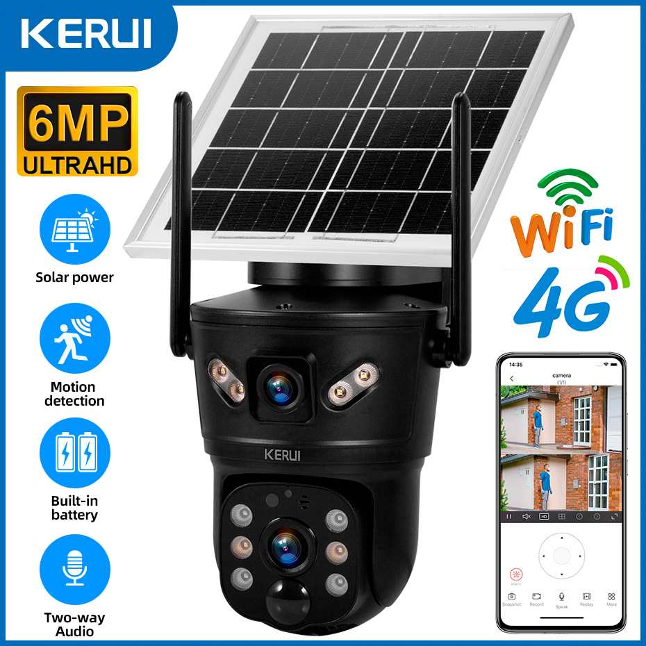 KERUI Outdoor 6MP Solar Camera - đánh giá và giá Home Security For Windows