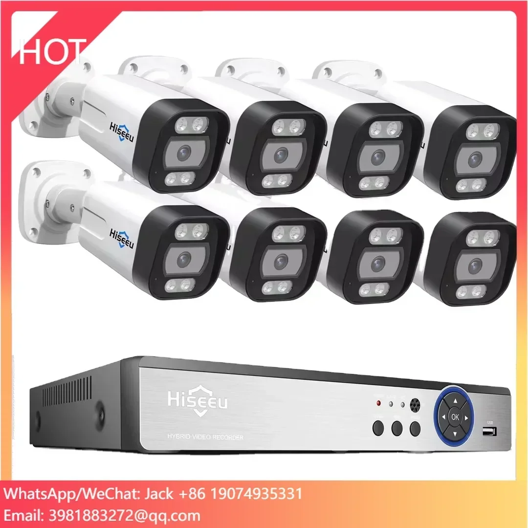 Hiseeu 4K 8channel 8mp Outdoor - đánh giá và giá Home Security Systems With Cameras