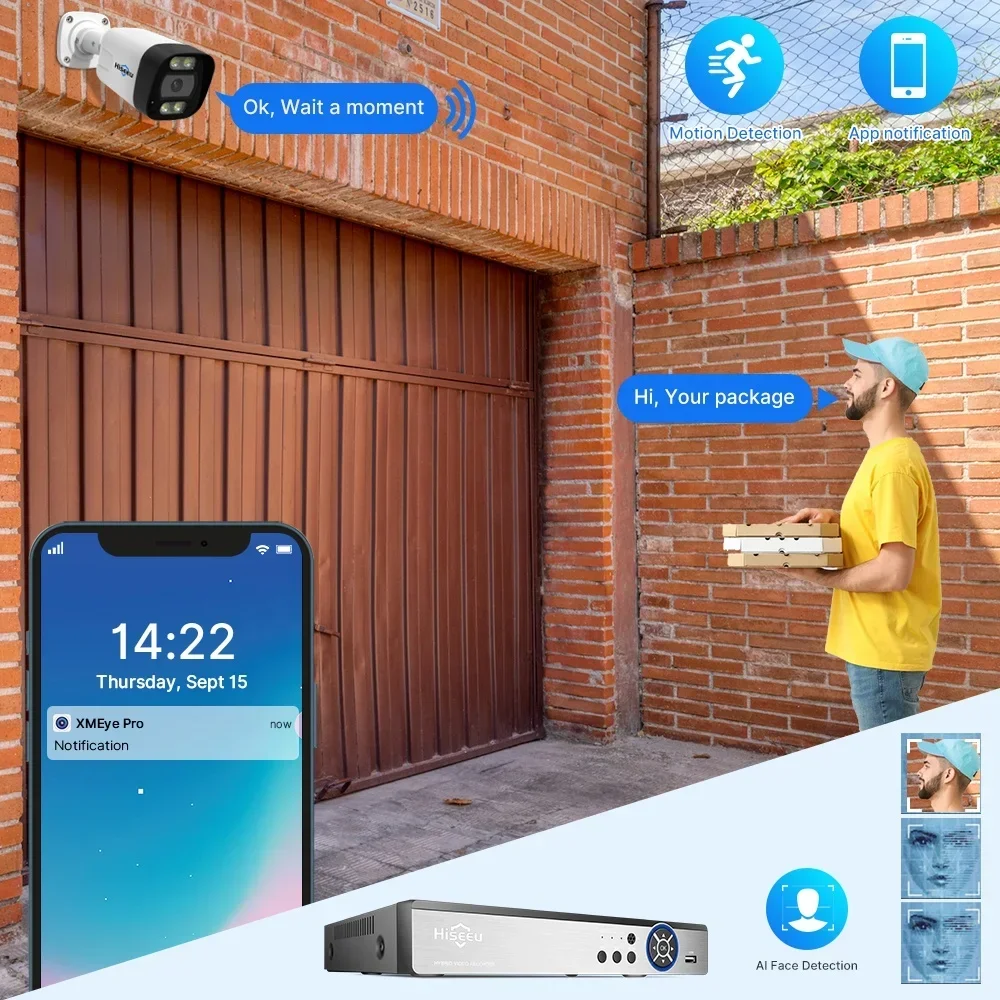 Hiseeu 4K 8channel 8mp Outdoor - đánh giá và giá Home Security Systems With Cameras