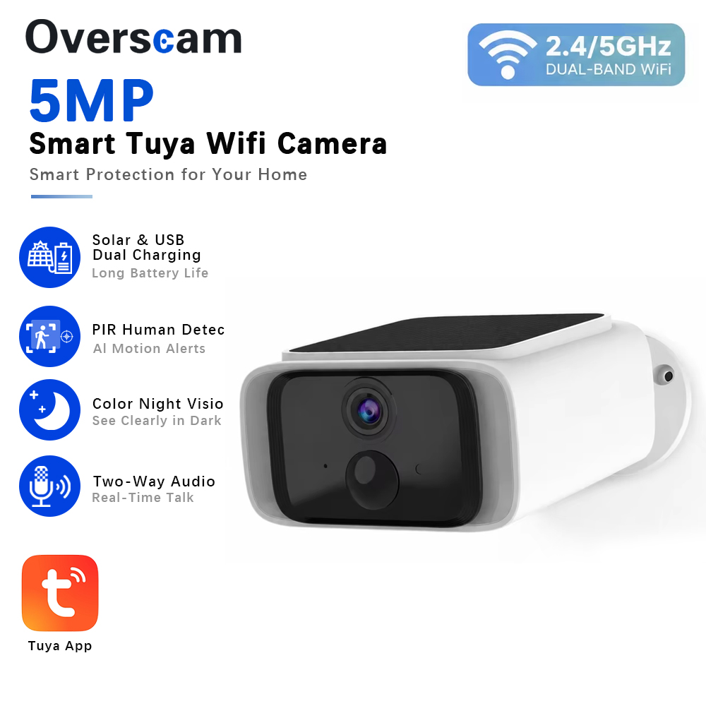 Tuya 5MP Solar Security Camera - đánh giá và giá Home Security Monitoring System