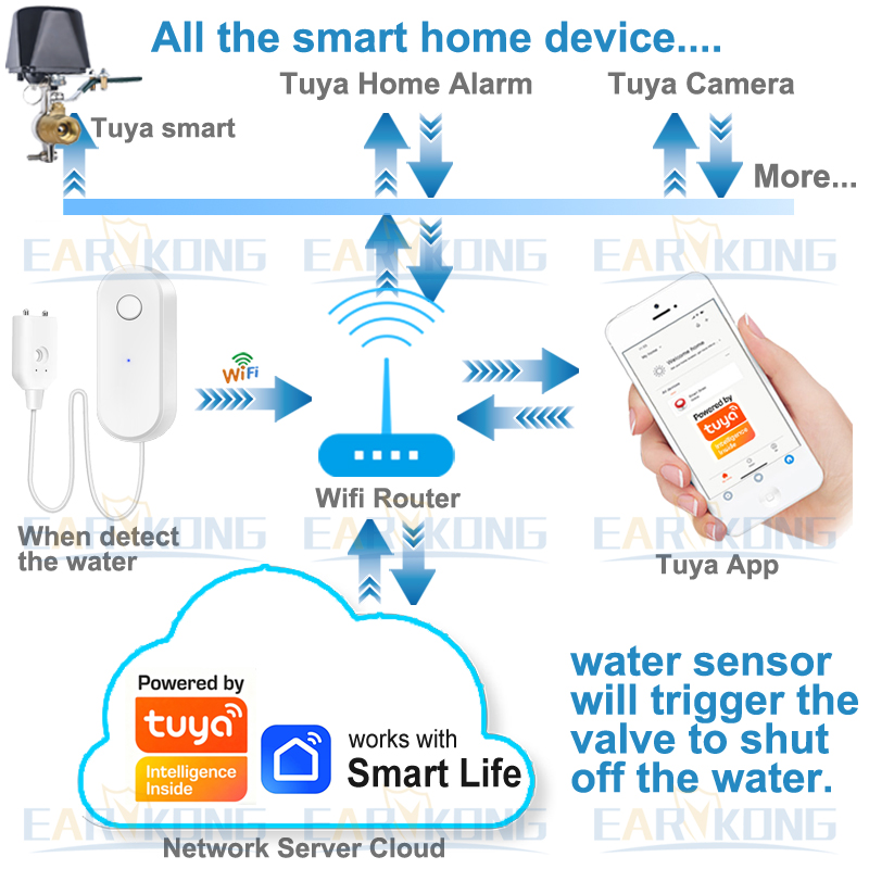 Tuya WiFi Smart Water Leak Sen - đánh giá và giá Home Security Equipment