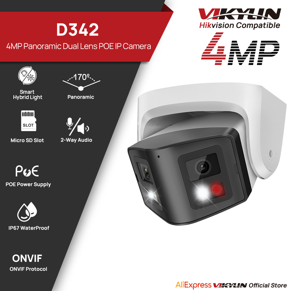 Vikylin 4MP Panoramic Dual Len - đánh giá và giá Home Security System Hikvision
